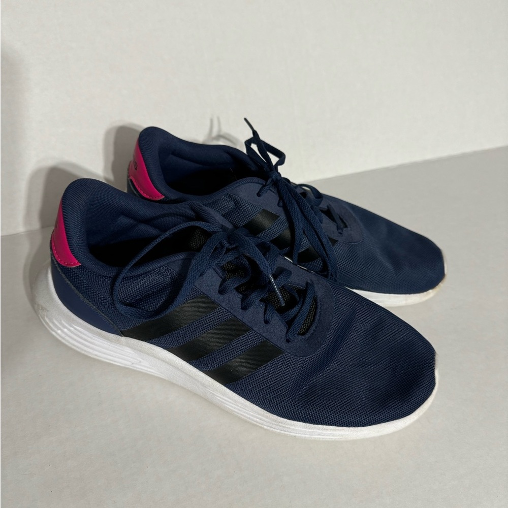 Adidas Navy and Pink Casual Sneakers Women’s 8 (Mens 7)